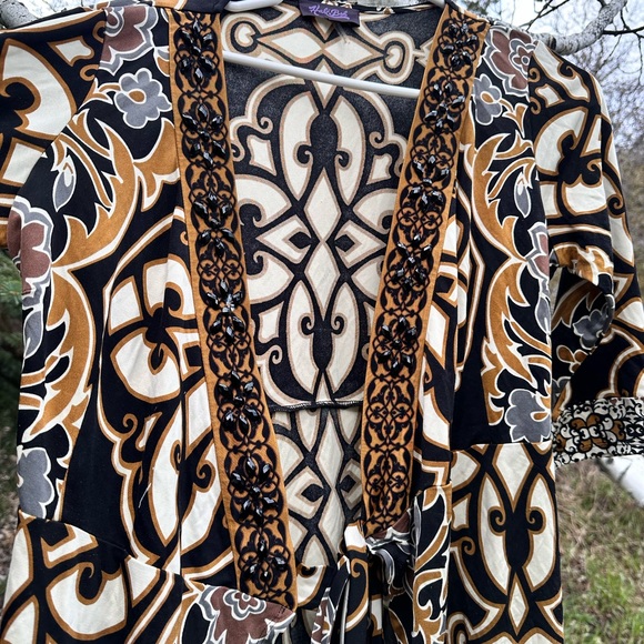 Hale Bob Dress Women's Size Small Wrap Long Sleeve - Picture 3 of 9